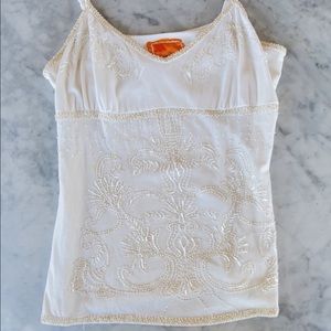 Twill twenty two elegant camisole top with beading